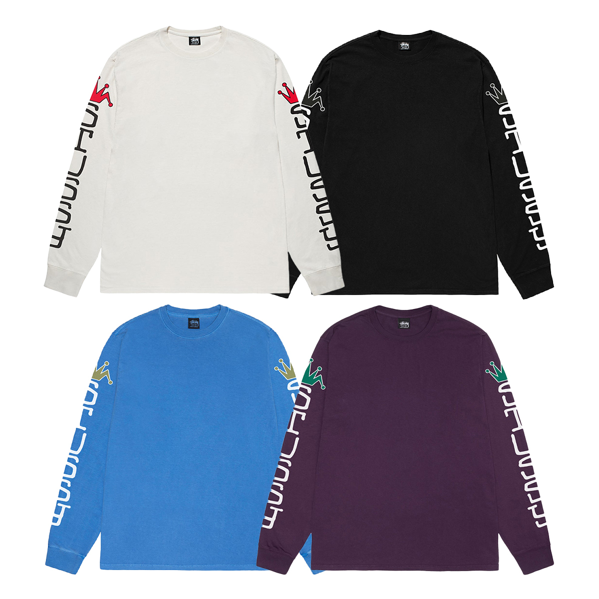 【車庫服飾】STUSSY 23HO JUMBO LS TEE PIGMENT DYED