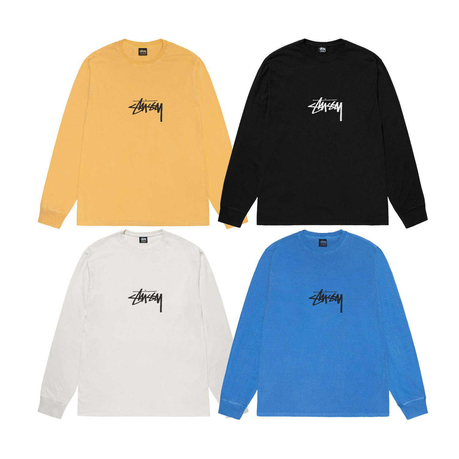 車庫服飾】STUSSY 23HO SMALL STOCK LS TEE PIGMENT DYED