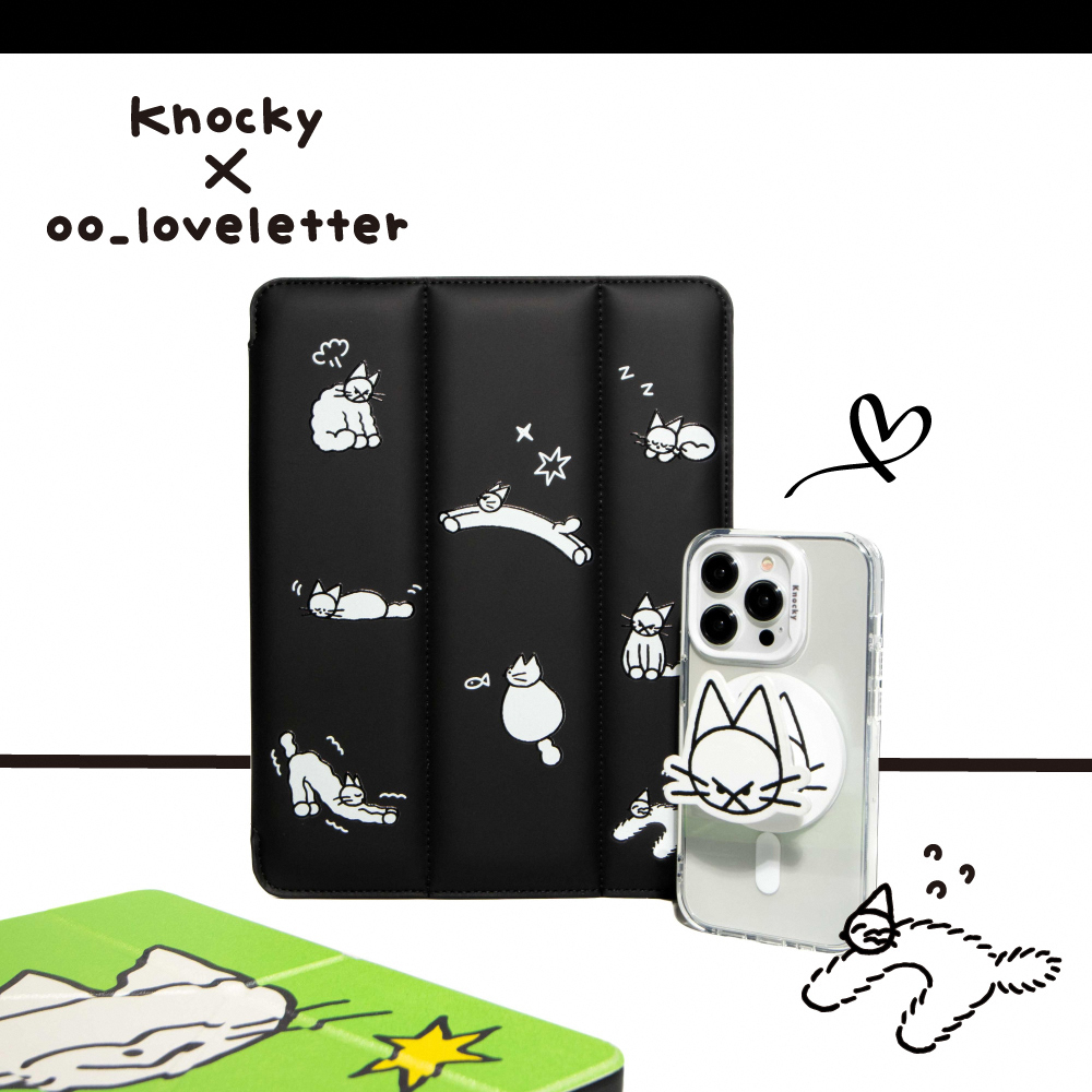 iPad本体 NeKo iPad イラストレーター共同ブランド ダウン保護ケース【猫は何し