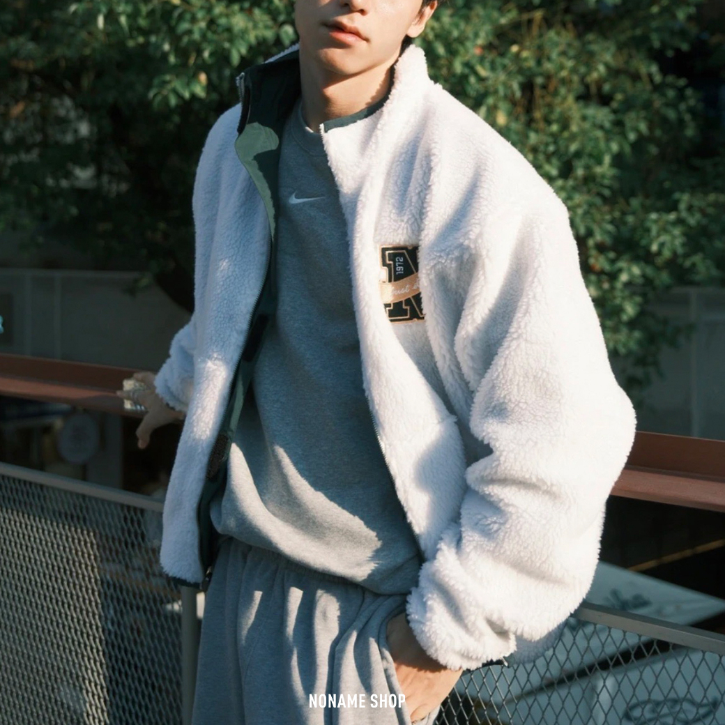 NIKE 雙面穿 毛毛 防風 外套 兩色 (男款)