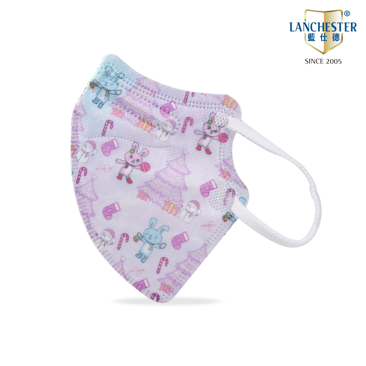 【蘭徹斯特奇遇記 X 動物大派對聖誕系列】【KN95系列】Lanchester 幼兒四層立體KN95防護口罩 三十片(5款圖案x6片) 獨立包裝(證書認證/信心保證)