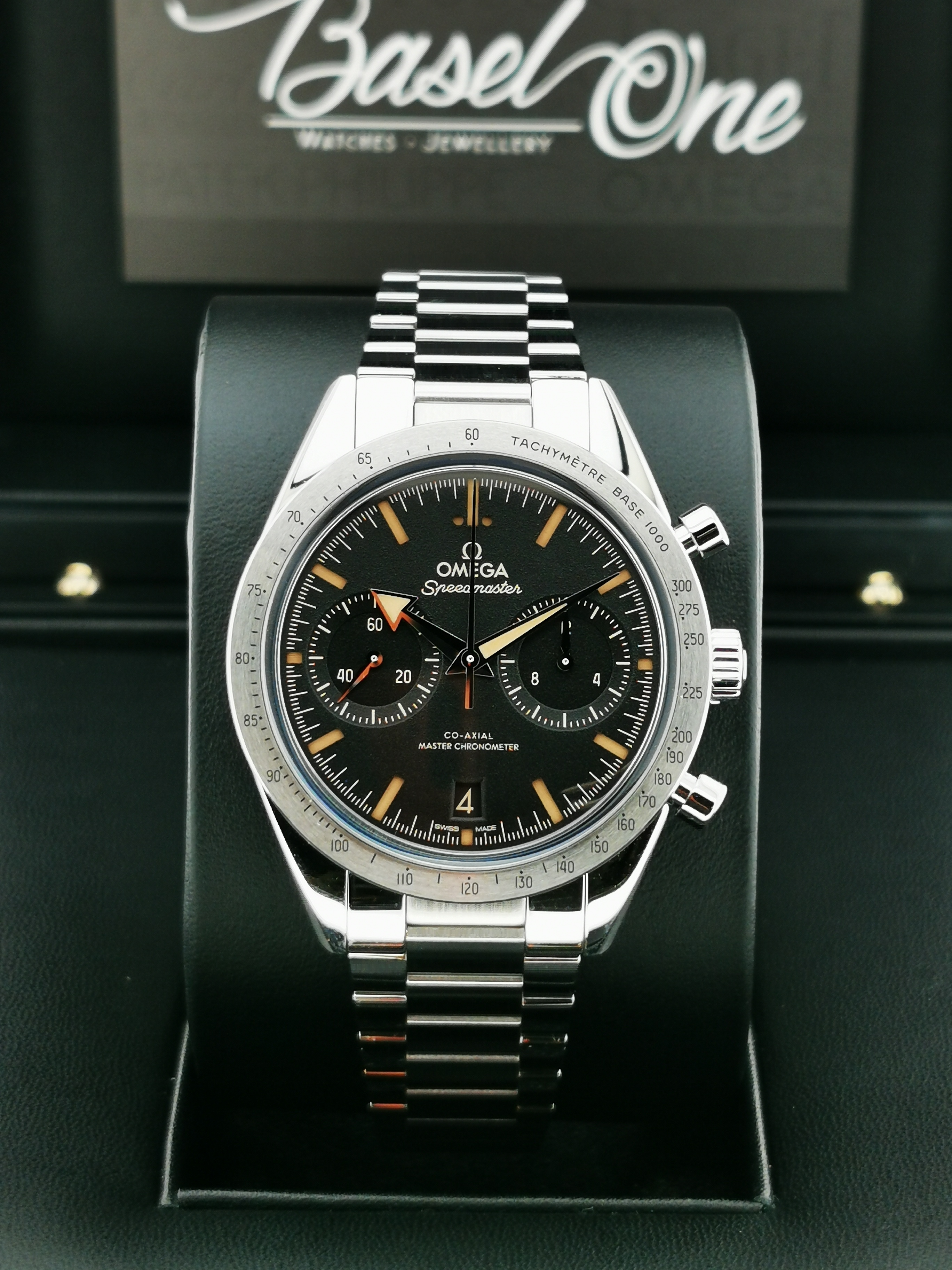 BRAND NEW OMEGA SPEEDMASTER 57 BLACK DIAL STEEL 332.10.41.51.01.001 33210415101001 40 MM