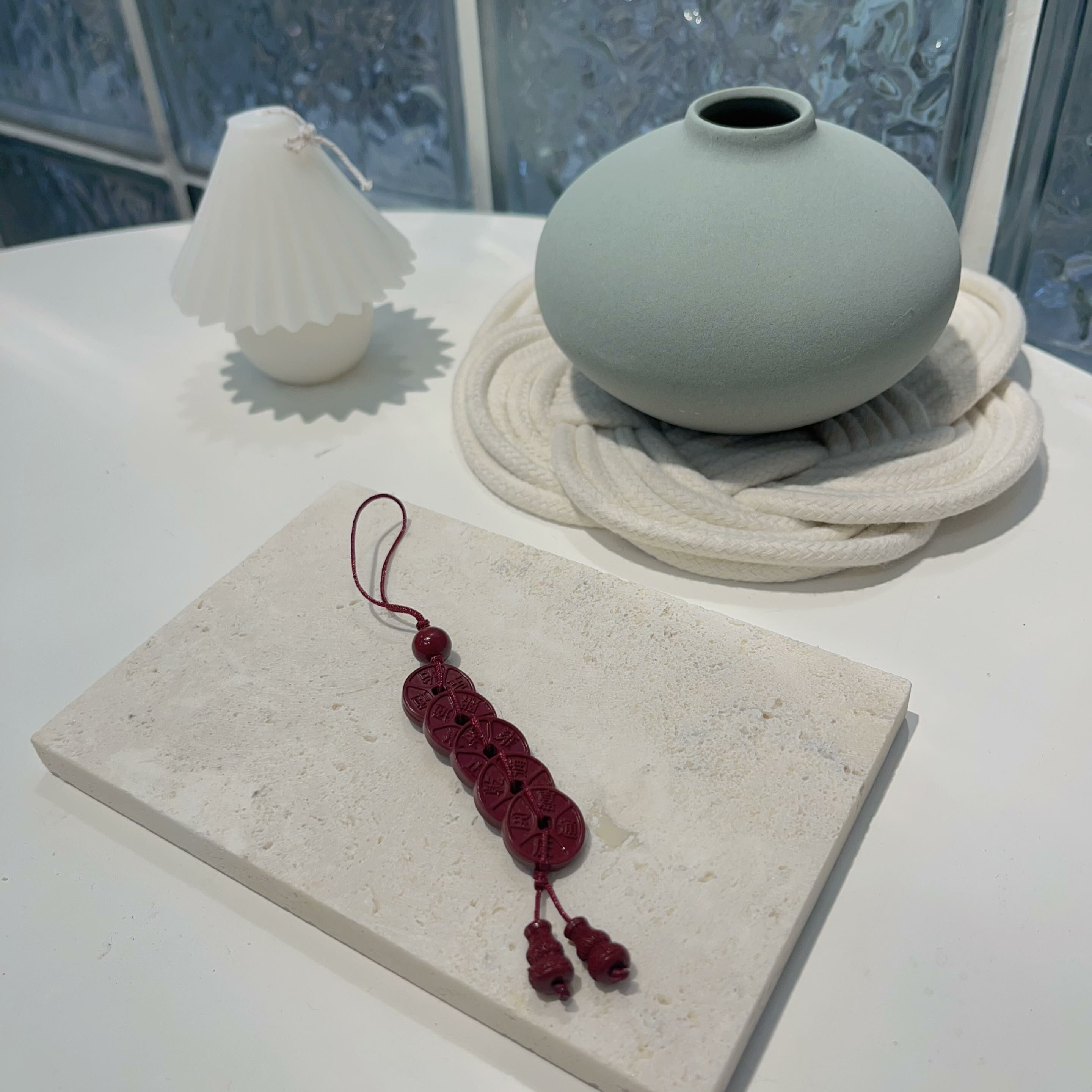 朱砂五帝錢手機繩