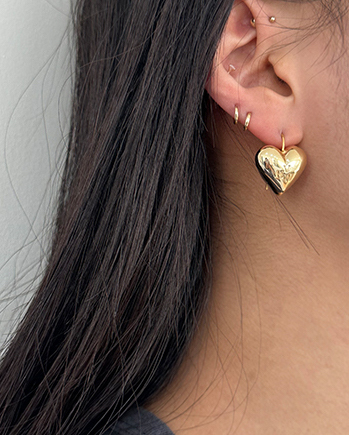 VINTAGE HOLLYWOOD Heart-hook Earrings