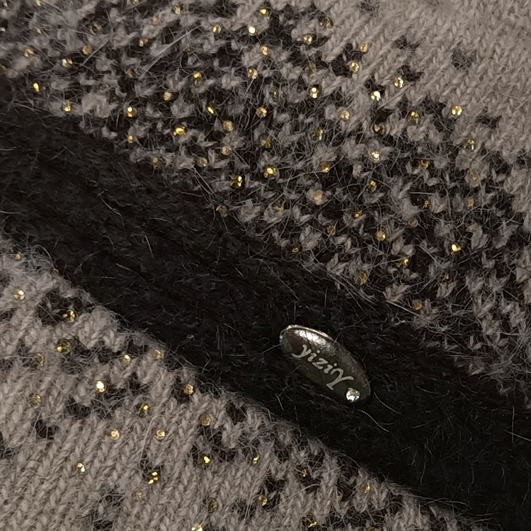 優雅絨毛仕女帽-棕色