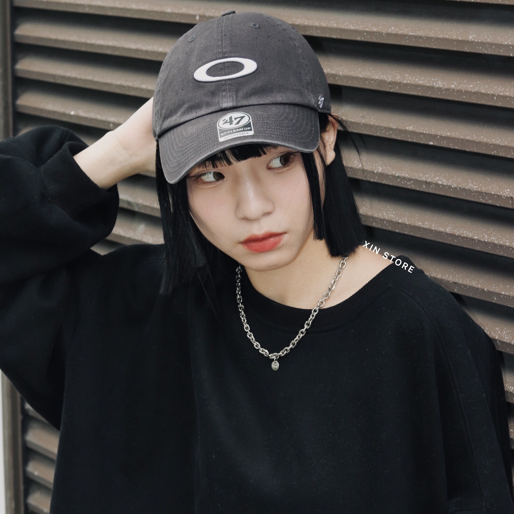 Oakley x 47Brand Remix Dad Hat 日本限定Y2K 復古刺繡老帽灰