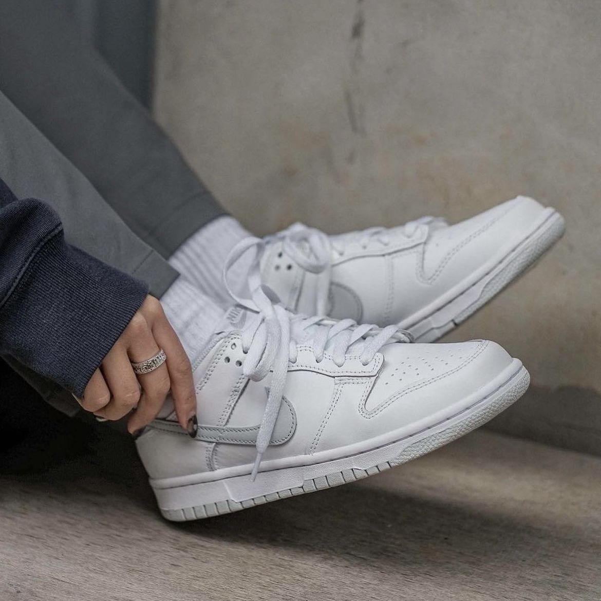Nike Dunk Low White Pure Platinum 白灰 海鹽 灰勾 雲霧灰 復古休閒鞋