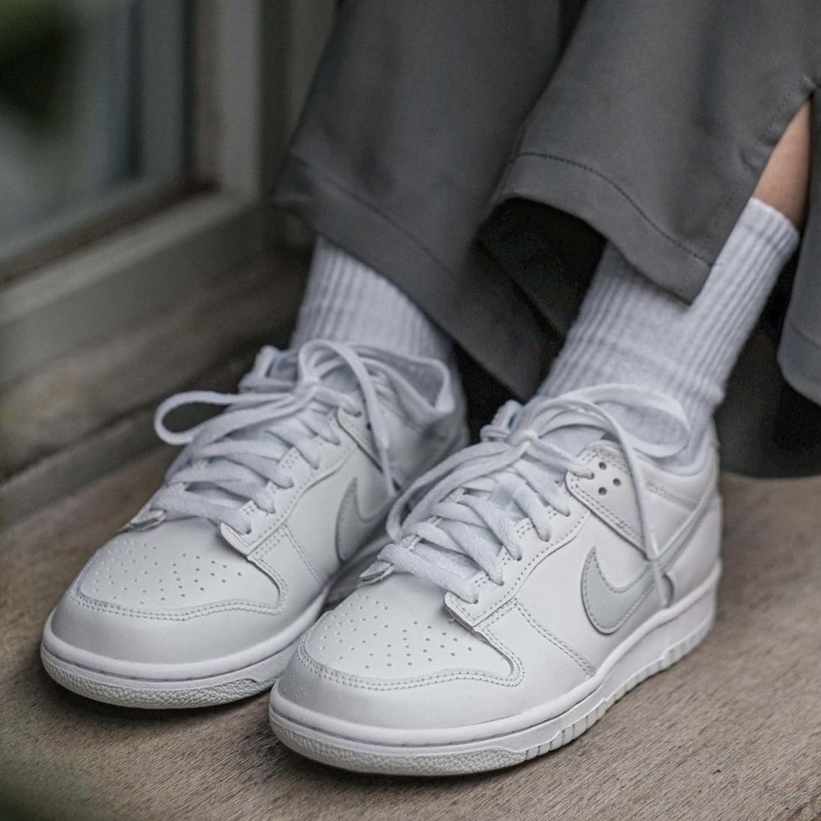 Nike Dunk Low White Pure Platinum 白灰 海鹽 灰勾 雲霧灰 復古休閒鞋