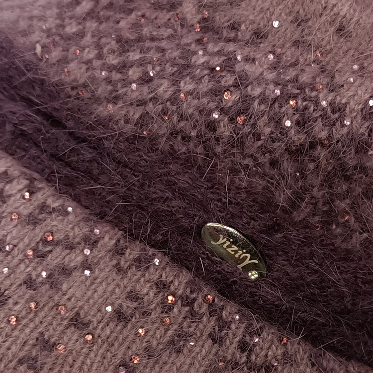 優雅絨毛仕女帽-紫色