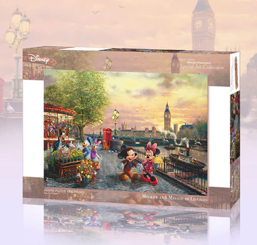 米奇和米妮在倫敦 (畫布紋理)