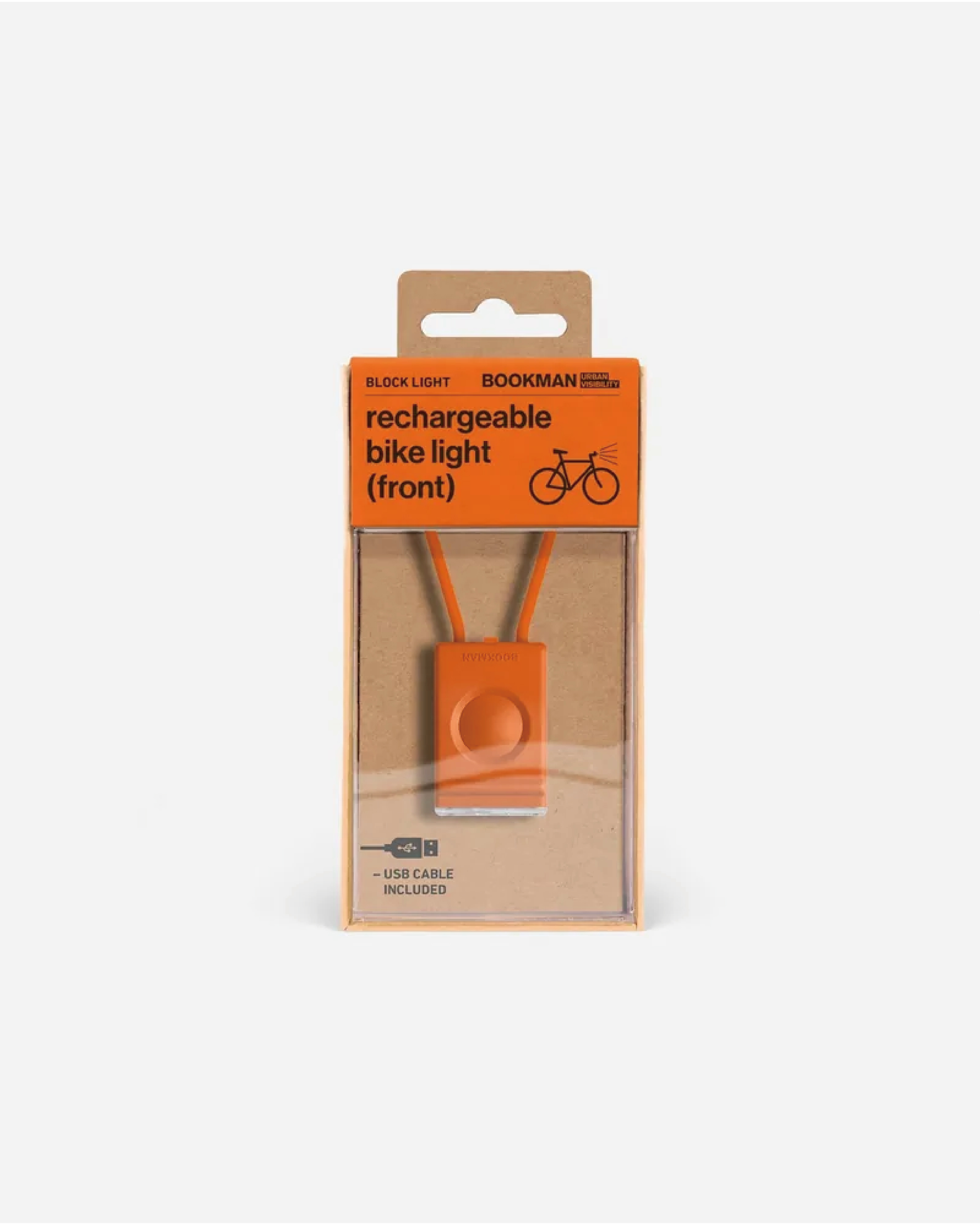 【BOOKMAN】Block Light Front 前燈 - Orange/橘色