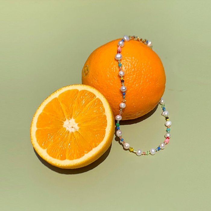 VINTAGE HOLLYWOOD Pearl n Crystal Beads Necklace