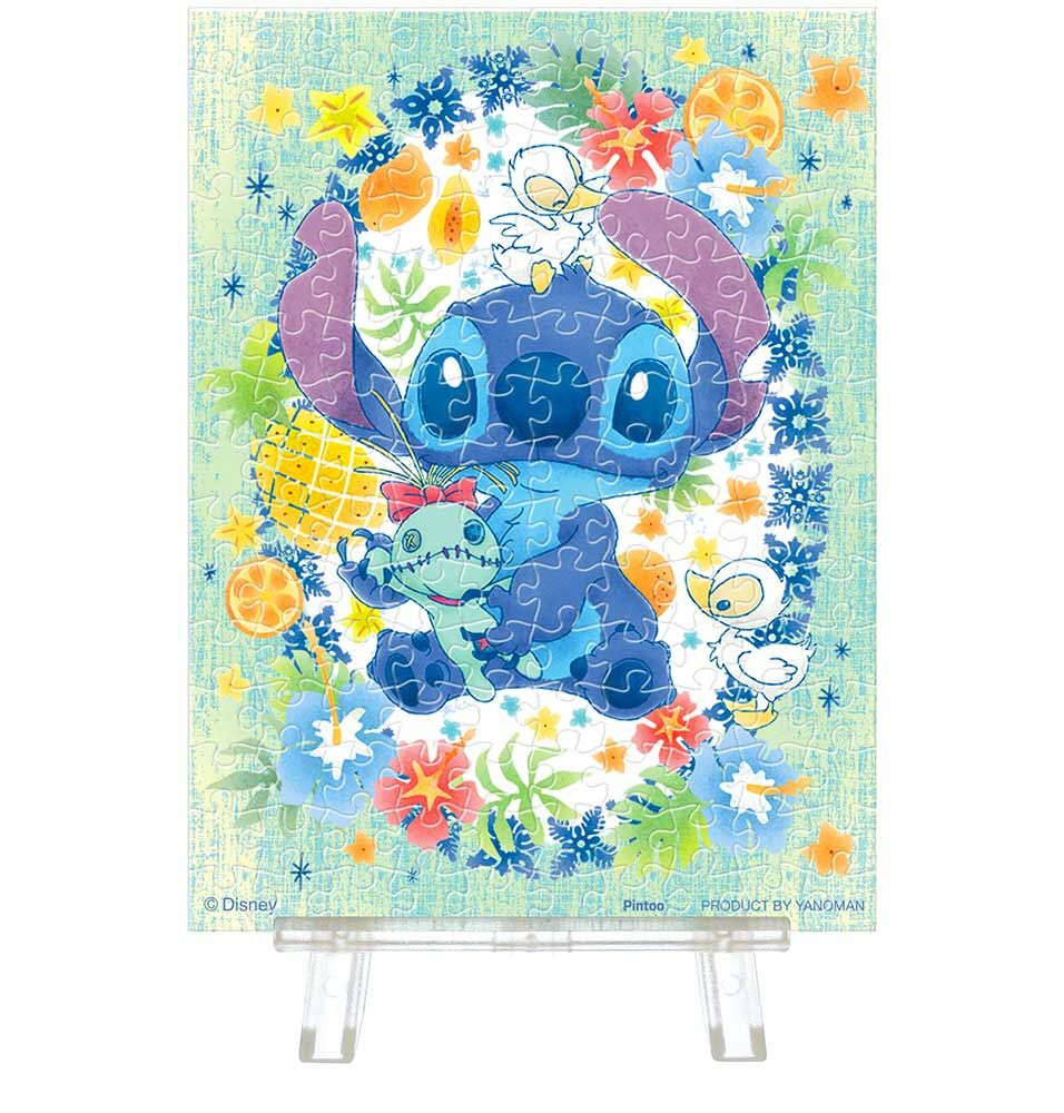 史迪仔-可愛的花環 (迷你尺寸) (透明樹脂)