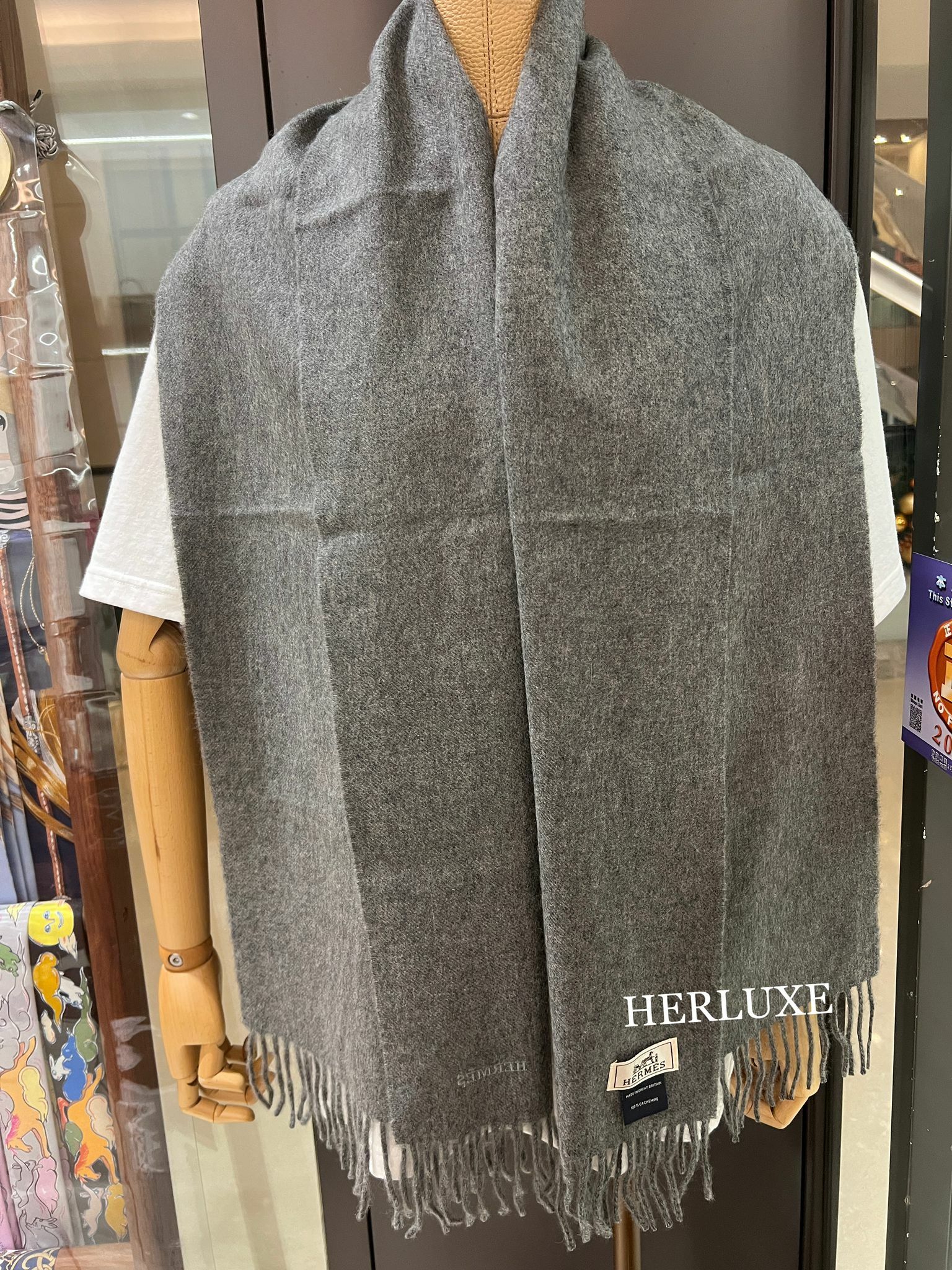 Unie brodee muffler 40x160cm grey/grey