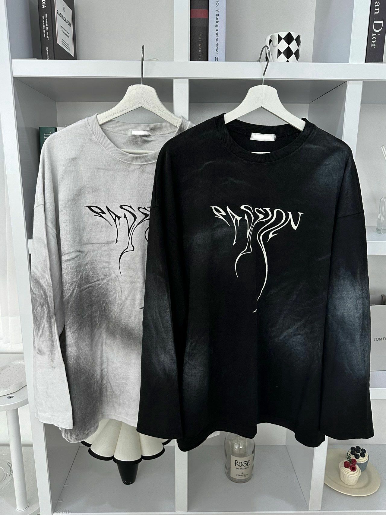 英文字長袖衫 T5231