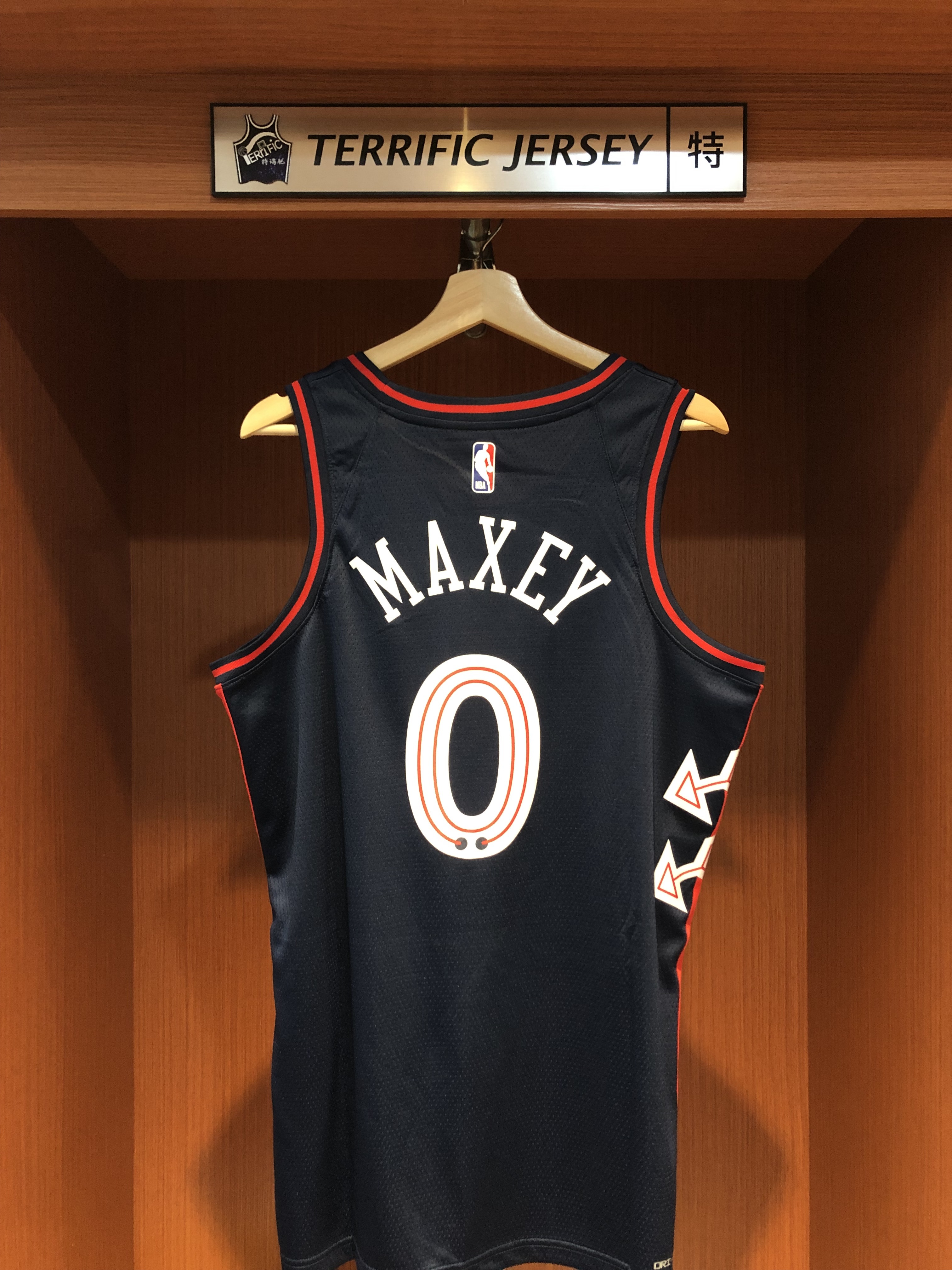 NBA球衣 Tyrese Maxey 費城七六人城市 City Nike Swingman 球迷版 熱轉印 全新