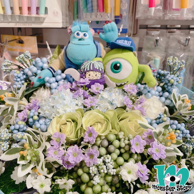 毛毛大眼仔阿布公仔花束