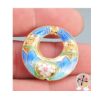 圓滿平安扣景泰藍2.7*1.1cm【十方】141439