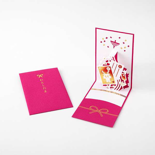 歌留多龍 立體紙雕御年玉袋 立體卡片紅包袋｜日本MIDORI
