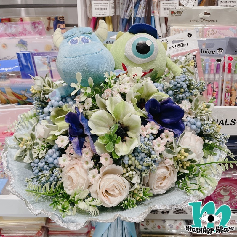 毛毛大眼仔公仔花束