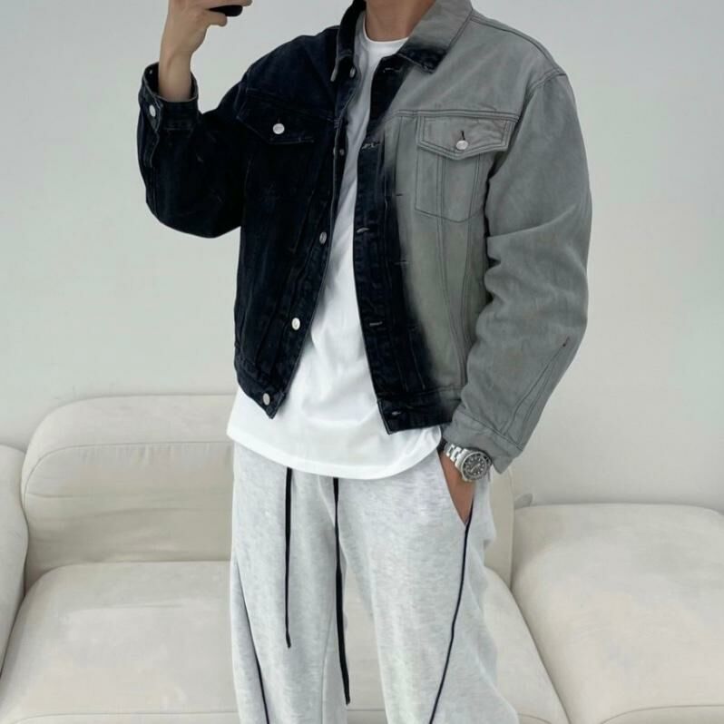 拼色牛仔褸 DOAN-001JK