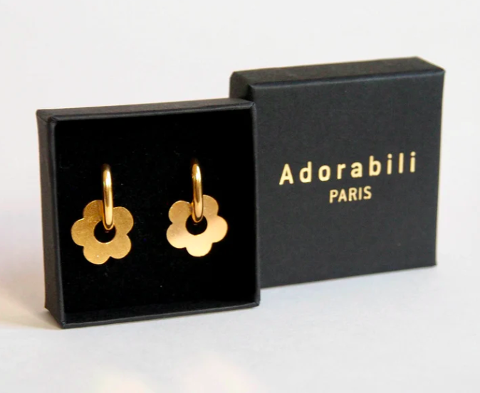 樂洋選物 X Adorabili / 耳環／梅花圈圈耳環