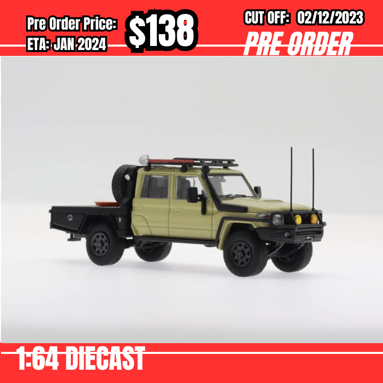 PO-$138 * Autobots Model  * 1:64 Toyota Land Cruiser LC79 Double Cabin Light Pick Up Sands [OD30/11]