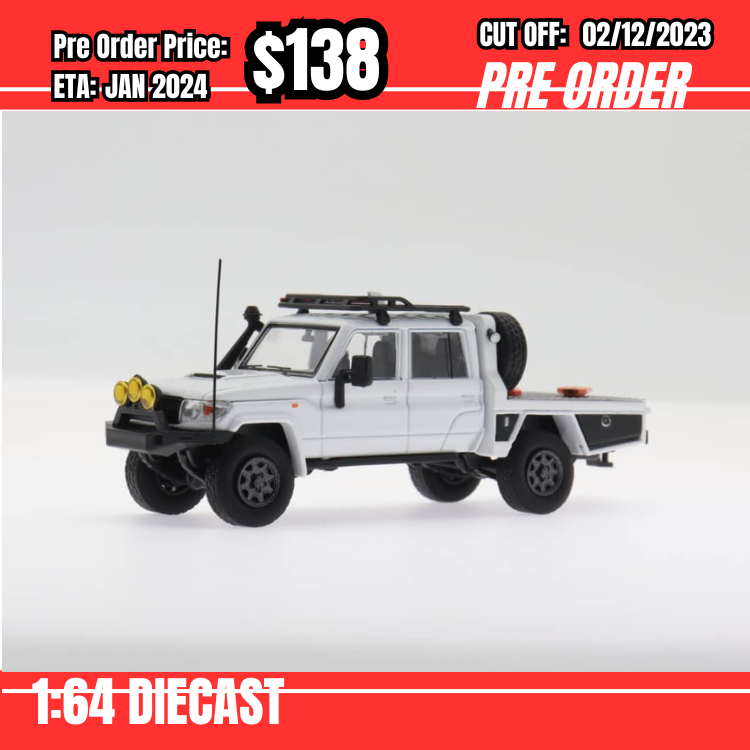PO-$138 * Autobots Model  * 1:64 Toyota Land Cruiser LC79 Double Cabin Light Pick Up White [OD30/11]