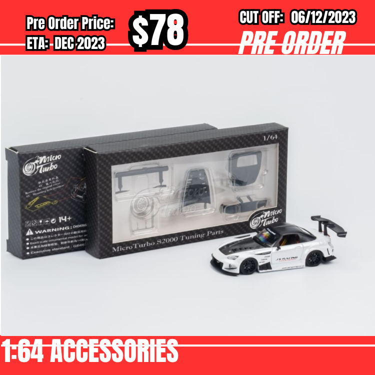 PO-$78 * Micro Turbo * 1:64 Accessories Pack - for J's Racing S2000 (Model car not includede) [OD30/11]