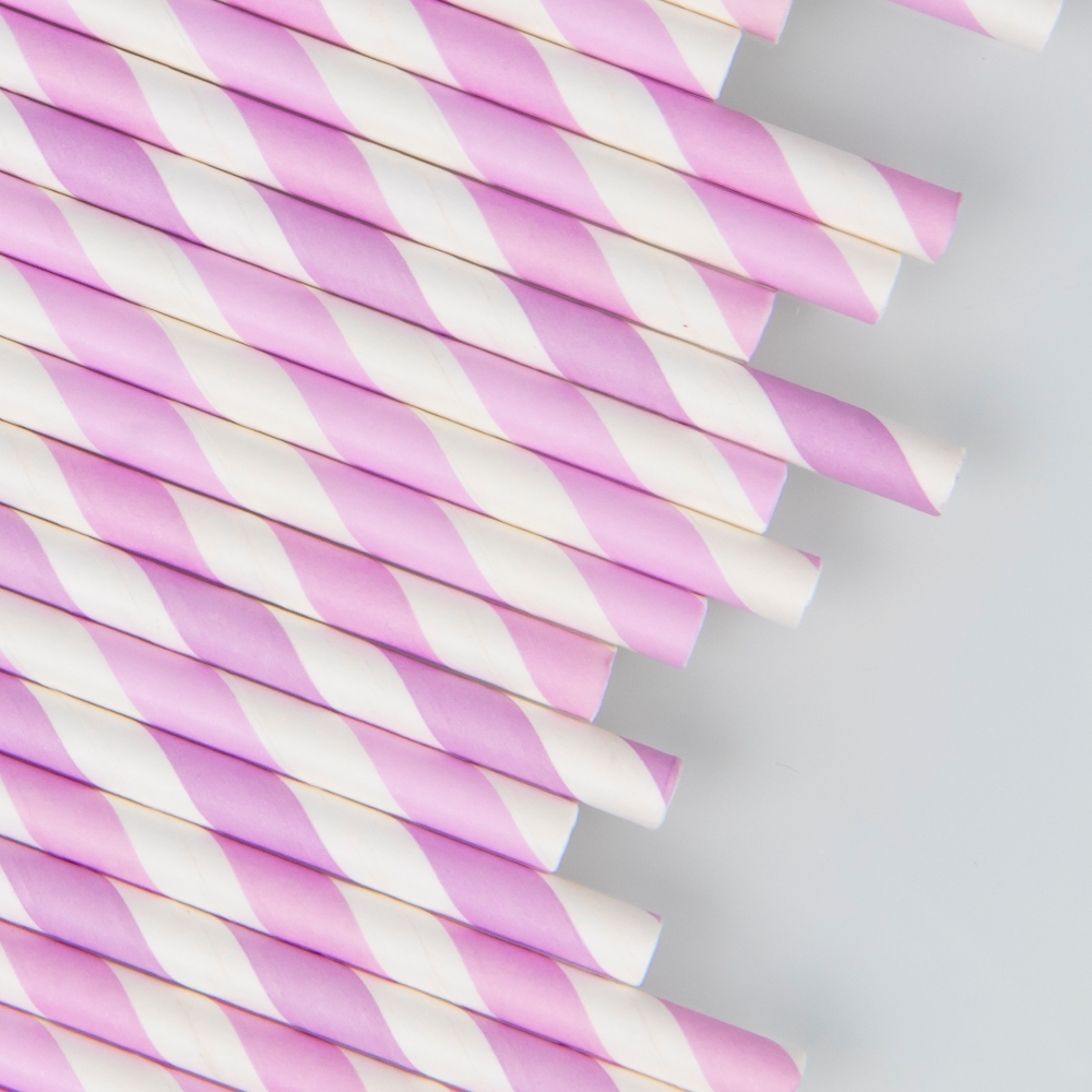 紙吸管 6mm 紫色