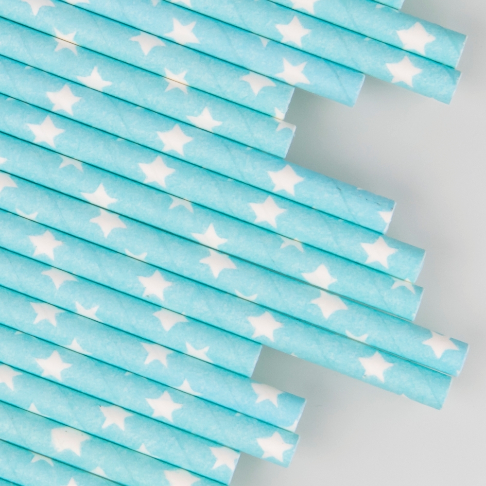 紙吸管 6mm 藍色