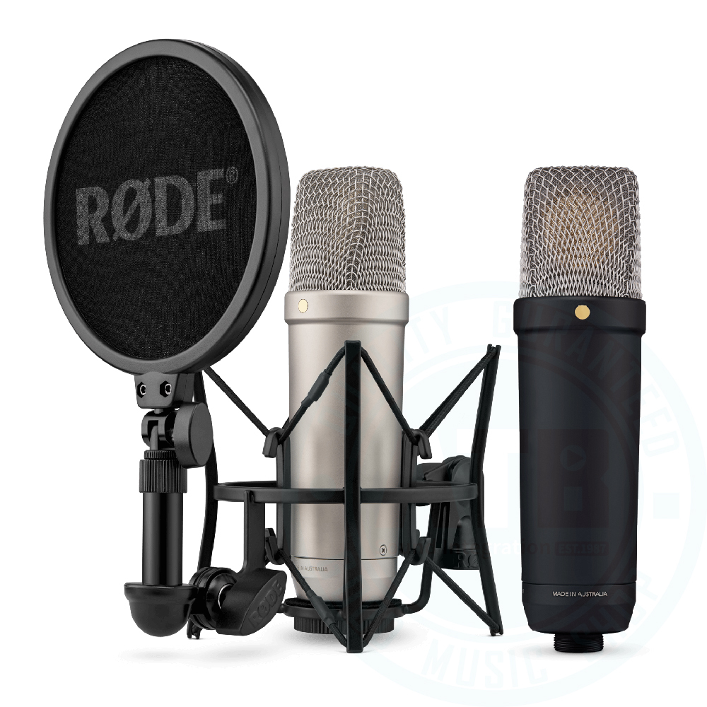 Rode Rode / NT1 5th Generation 第五代 電容/USB雙用麥克風套組 (XLR/USB-C接孔) (含避震架/防噴罩) (黑/銀) (台灣代理公司貨) — 三峽麥克風｜YA! 玩音樂