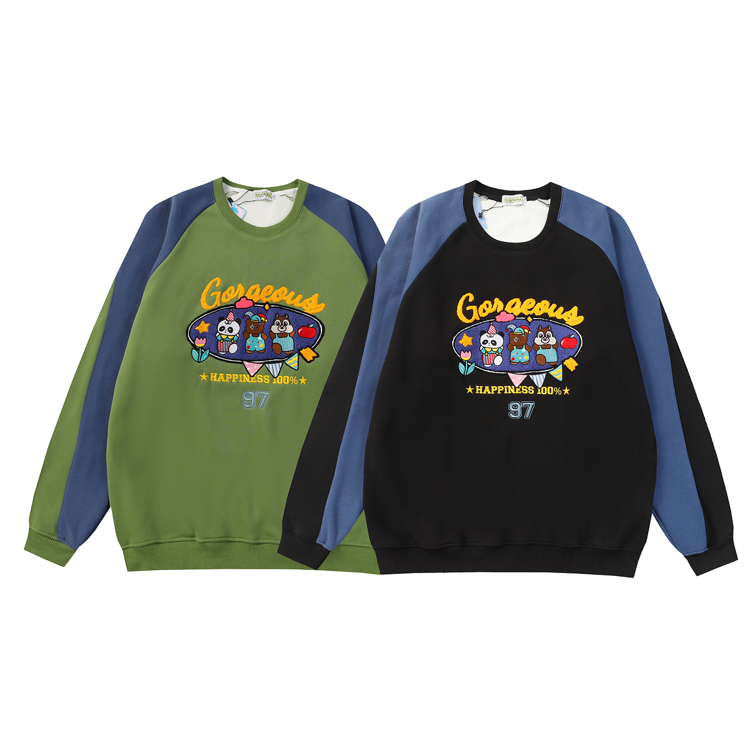 卡通人物拼布T(刷毛)