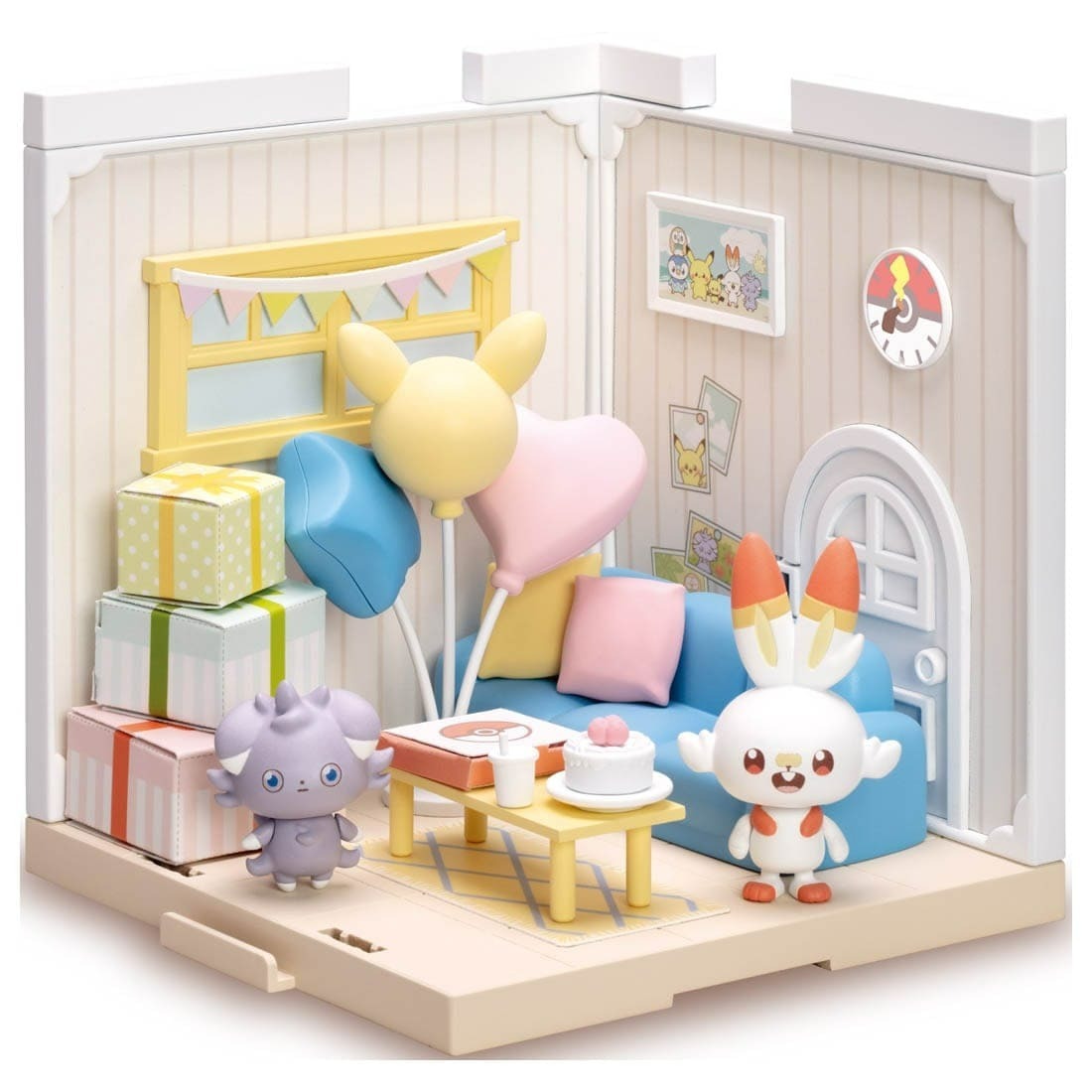 Takara Tomy Pokemon - Pokepeace 小屋 - 客廳 炎兔兒 & 妙喵