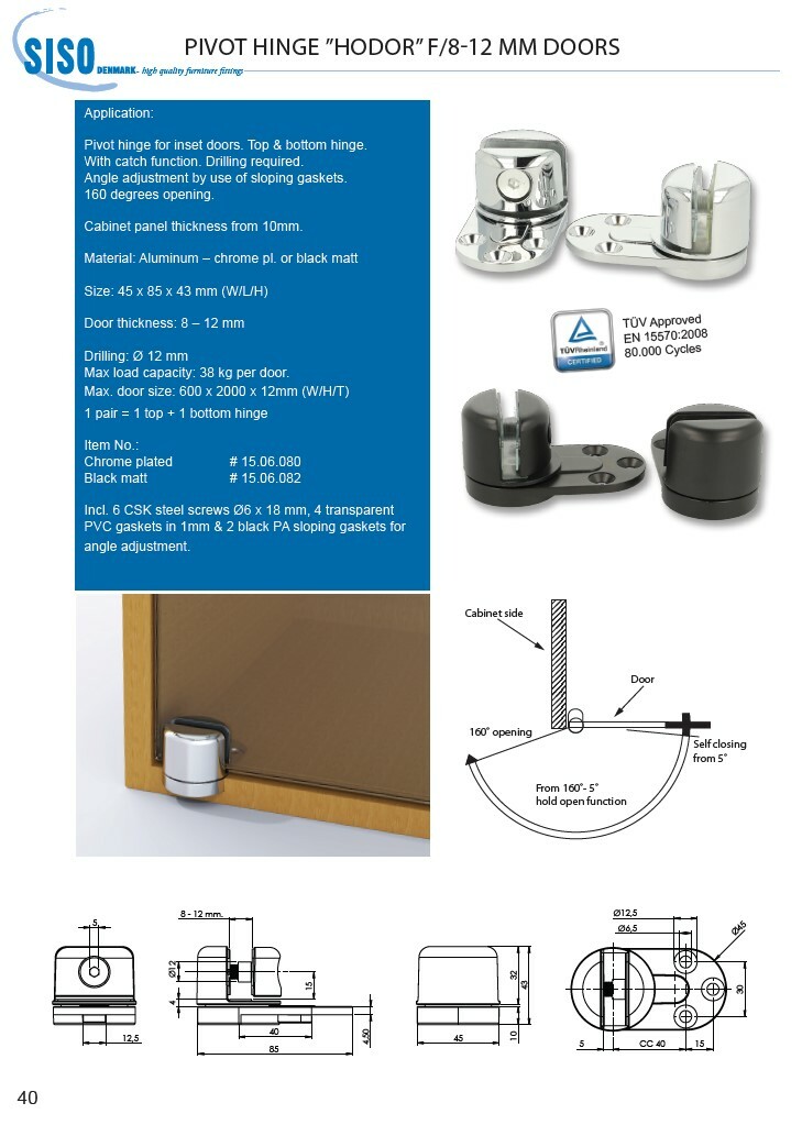 SiSO 38KG 玻璃門鉸