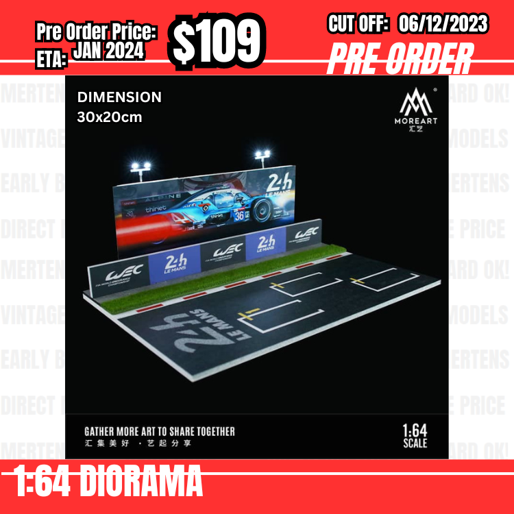 PO-$109 * Moreart * 1:64 24hr Lemans Race track [OD30/11]