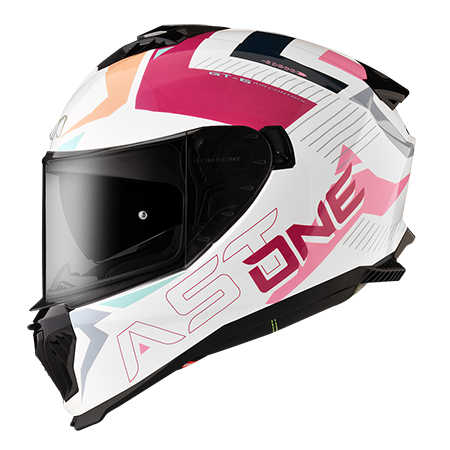 ASTONE GT6 彩繪 YB2 白/桃 全罩