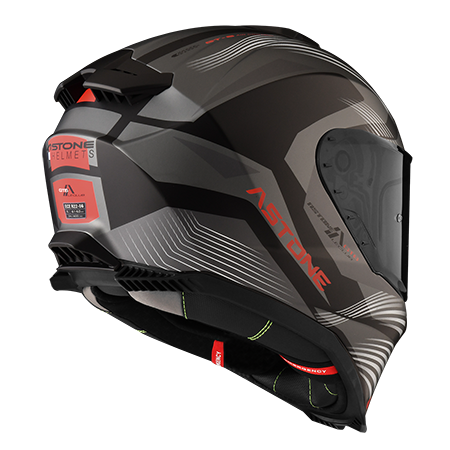 ASTONE GT6 彩繪 YB3 平黑/紅 全罩