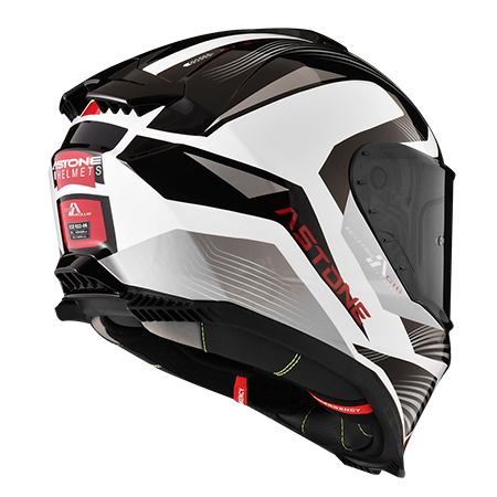 ASTONE GT6 彩繪 YB3 白/紅 全罩