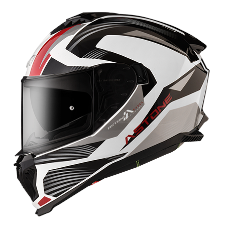 ASTONE GT6 彩繪 YB3 白/紅 全罩