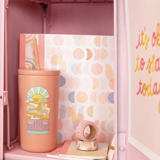 美國 Talking out of Turn/ 16oz環保吸管杯/ Ｇood Vibration