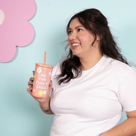 美國 Talking out of Turn/ 16oz環保吸管杯/ For F*ck Sake