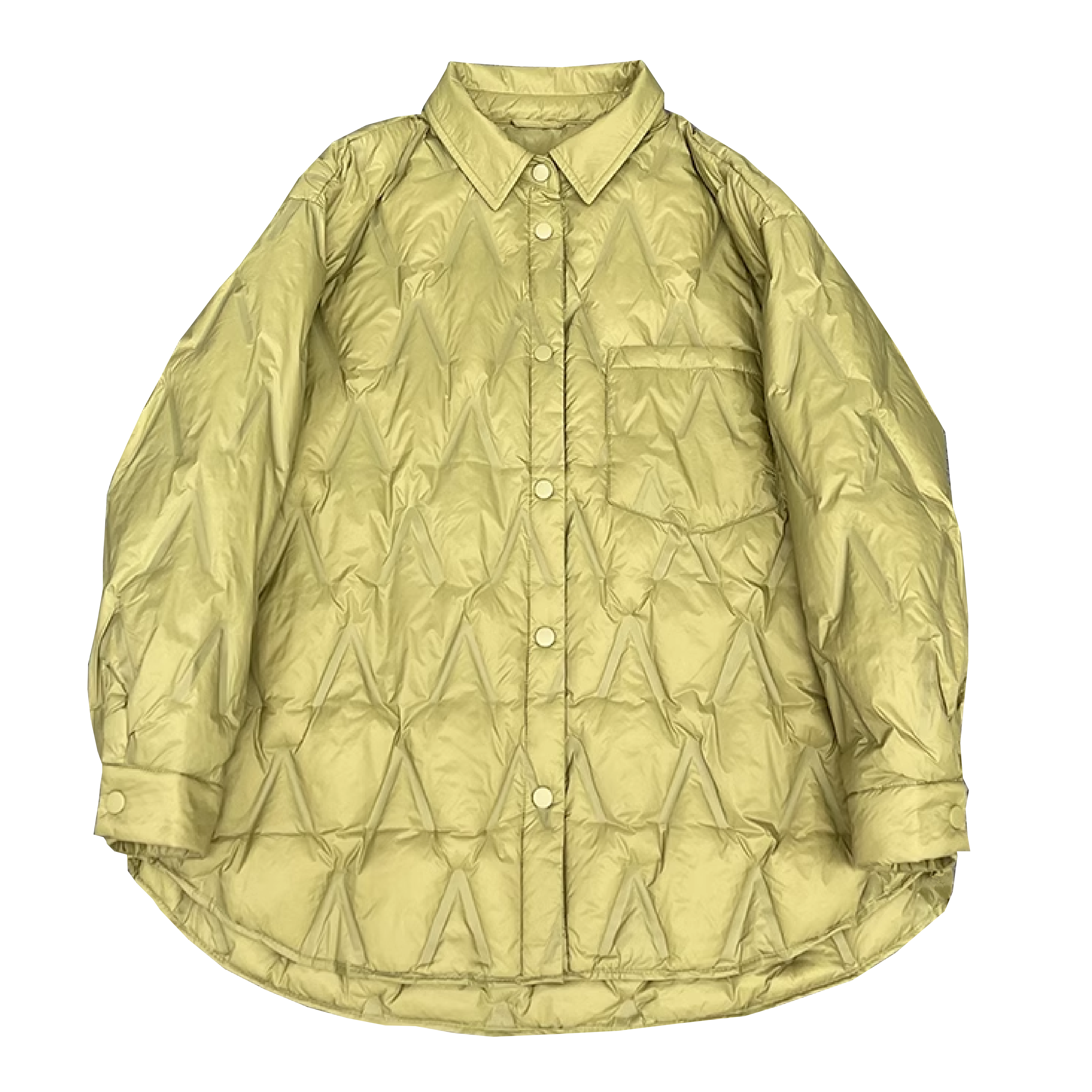 【黎陽】襯衫款菱格紋羽絨外套 (2色) 羽絨/防風/柔軟/輕量保暖/戶外休閒 02BYS2318