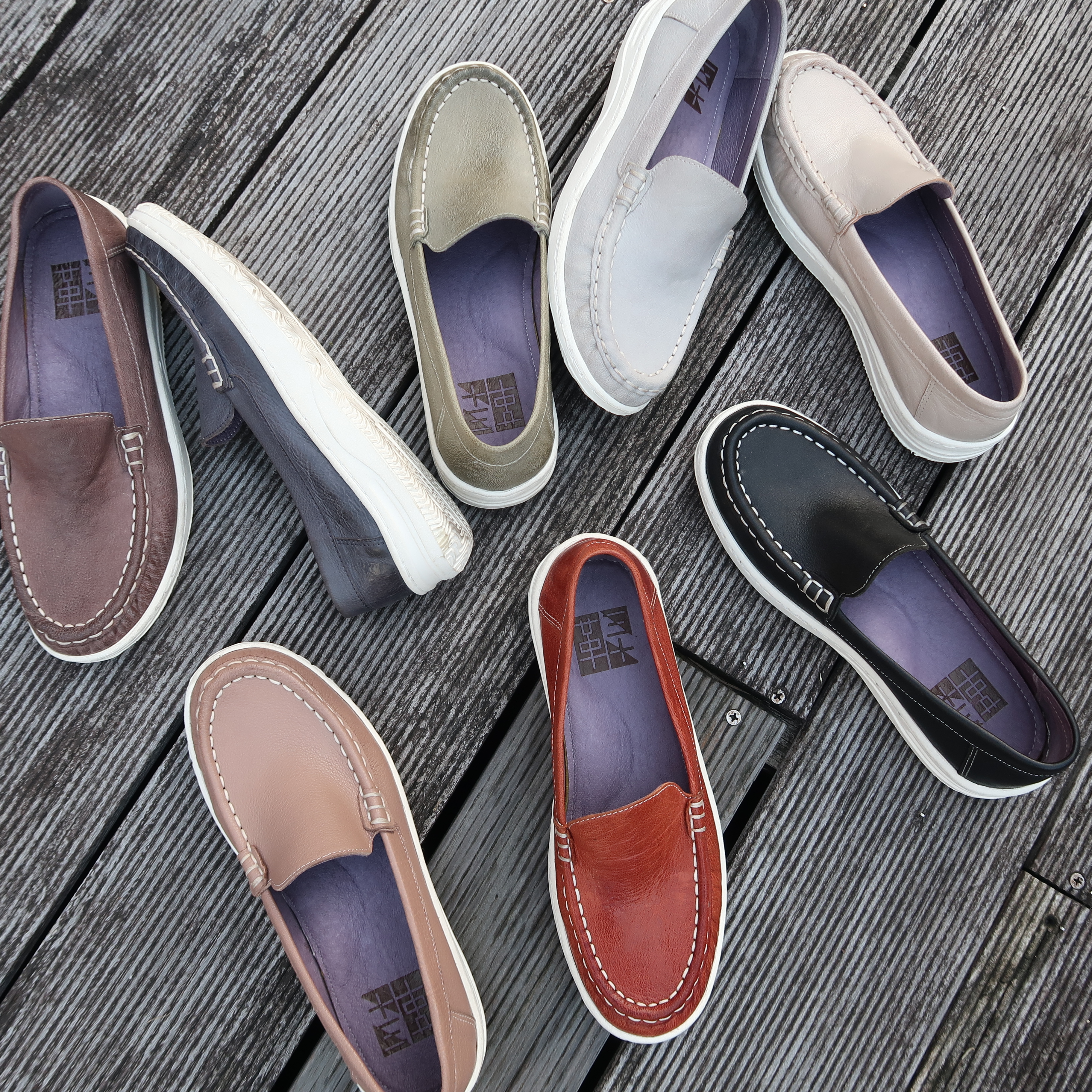 【手縫一甲子】台灣製造MIT真皮小羊皮軟牛皮手縫馬克線莫卡辛、包子鞋樂福鞋手工鞋