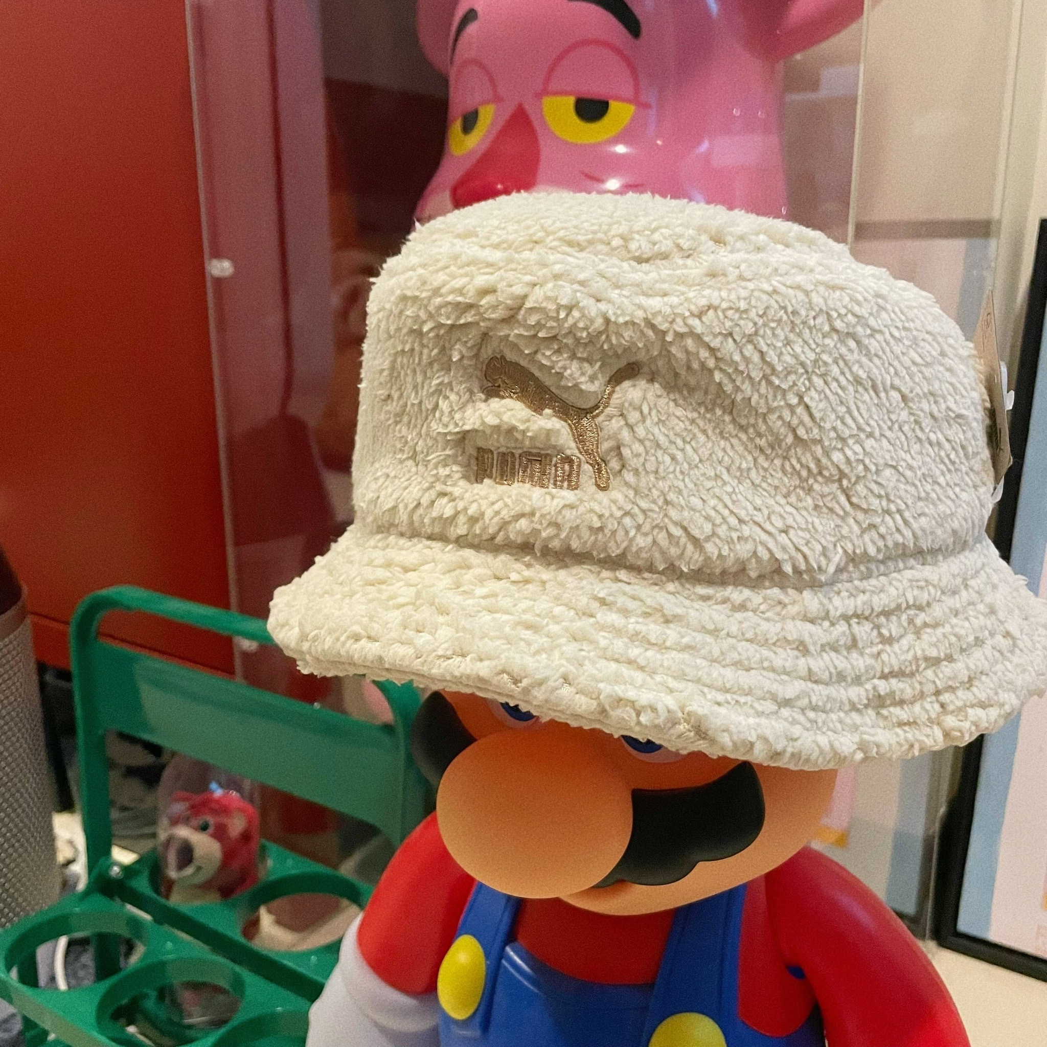 PUMA Cosy Club Borg Bucket 羊羔毛 毛茸茸 奶油白 漁夫帽 水桶帽 帽子 02460401