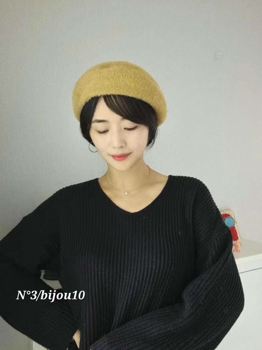 N823 毛絨感畫家帽