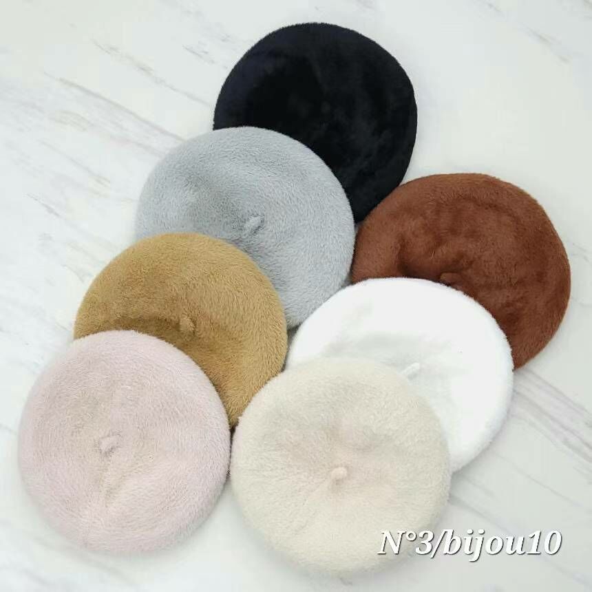 N823 毛絨感畫家帽