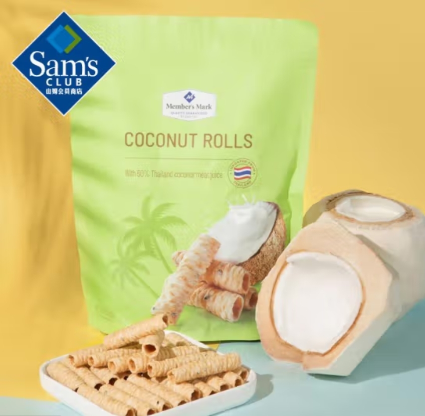 085【山姆會員商店】泰國進口 椰香脆卷(糕點) 400g Sam's Member's Mark MM (平行進口)