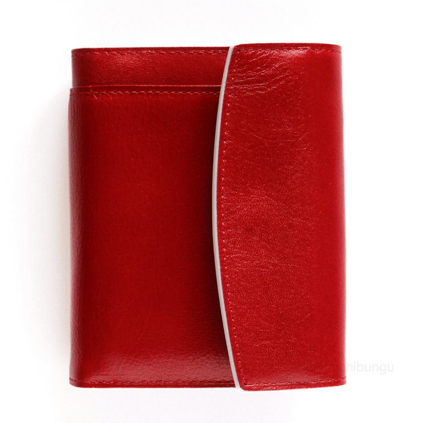 ASHFORD M5 ISSUE DOUBLED RING WALLET RED AND WHITE