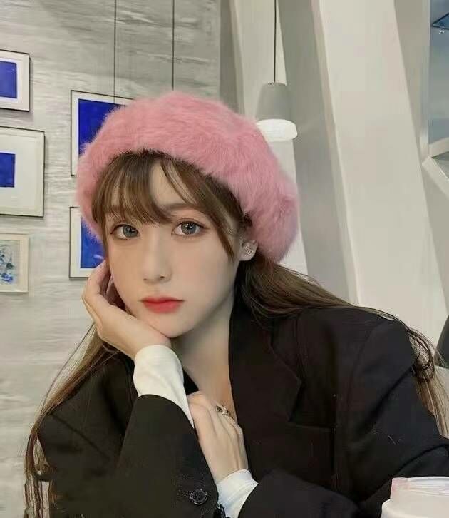 N835 毛毛畫家帽